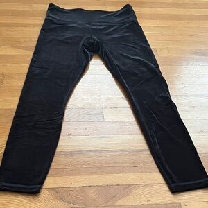 Athleta Elation Ultra High Rise Tight. Black. Velvet. Size M. EUC. $30
